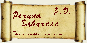 Peruna Dabarčić vizit kartica